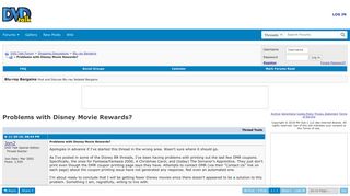Problems with Disney Movie Rewards? - DVD Talk Forum