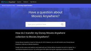 How do I transfer my Disney Movies Anywhere collection to Movies ...