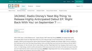 JAGMAC, Radio Disney's 'Next Big Thing,' to Release Highly ...