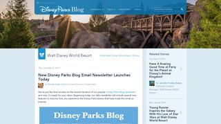 New Disney Parks Blog Email Newsletter Launches Today | Disney ...