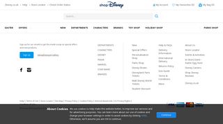 Newsletter promotional content - Disney Store