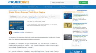 Chase Disney Premier Visa® Card Review [In-Depth] - Upgraded Points