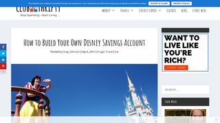 How to Build Your Own Disney Savings Account | Club Thrifty