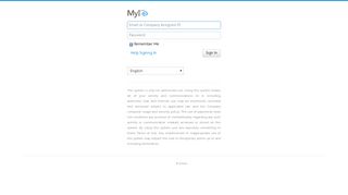 MyID Login Page