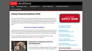 Disney Channel Auditions: Apply Now For 2018 Disney Channel Shows