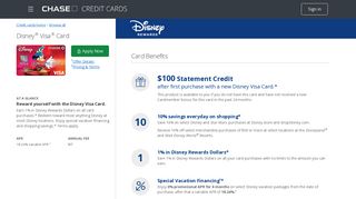 Disney Rewards Credit Card | Chase.com - Chase Credit Cards