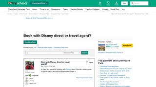 Book with Disney direct or travel agent? - Disneyland Paris Forum ...
