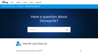 Help Me Log In/Sign Up – Disney Guest Services