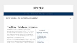 Disney hub login - The Next Big Thing in Hub Disney - Disney hub