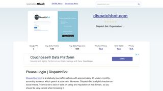 Dispatchbot.com website. Please Login | DispatchBot.