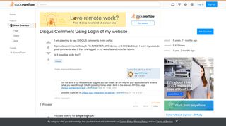 Disqus Comment Using Login of my website - Stack Overflow