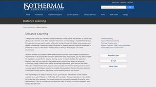 Distance Learning - Isothermal Community College