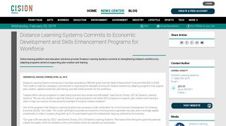 Distance Learning Systems Commits to Economic Development and ...