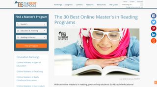 The 30 Best Online Master's in Reading Programs - TheBestSchools.org