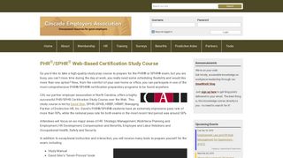 PHR/SPHR Web-Based Certification Study Course