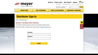 Distributor Sign In | Meyer