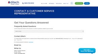 Contact a Customer Service Representative | ditech