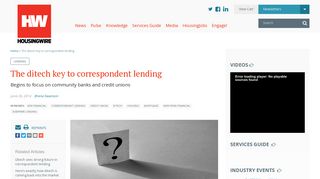 The ditech key to correspondent lending | 2014-06-26 | HousingWire