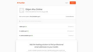 Ditjen Ahu Online - email addresses & email format • Hunter - Hunter.io