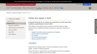 Register in DiVA - Uppsala University