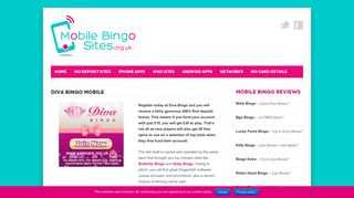 Diva Bingo Mobile | Get Your £20 Bonus Offer + 50 FREE Spins!