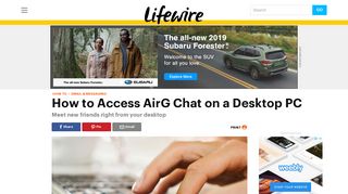 How to Access AirG Chat on the Computer - Lifewire