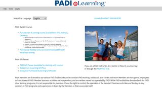 Welcome to PADI eLearning