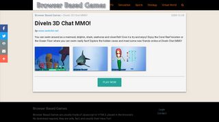 DiveIn 3D Chat MMO! - Browser Based Games