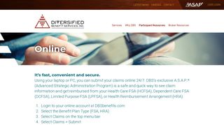 DBS Online | Benefits Plan Administration Access - Diversified Benefit ...