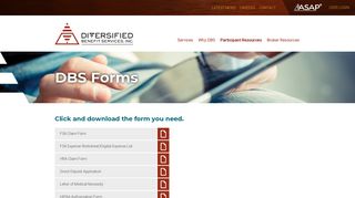 Diversified Benefit Services Forms | FSA HRA Benefits Form