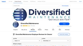 Working as a Cleaner at Diversified Maintenance: Employee Reviews ...