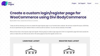 Create a custom login/register page for WooCommerce using Divi ...