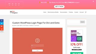 Custom WordPress Login Page For Divi and Extra | Divi Kingdom