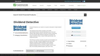 Reviews of Dividend Detective at Investimonials