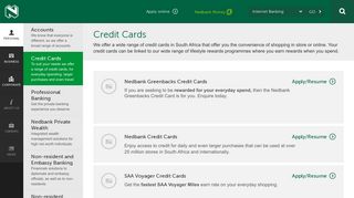 Credit Cards - Nedbank