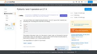 Python's / and // operators on 2.7.4 - Stack Overflow