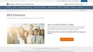 Divisions of APA - American Psychological Association