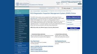 DCA RIMS Online - NJ Department of Community Affairs