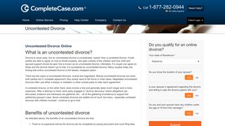 Uncontested Divorce | CompleteCase.com