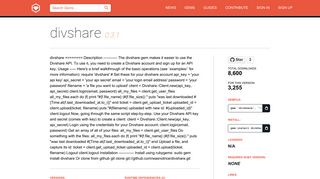 divshare | RubyGems.org | your community gem host