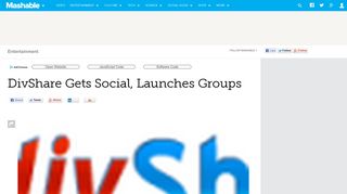 DivShare Gets Social, Launches Groups - Mashable