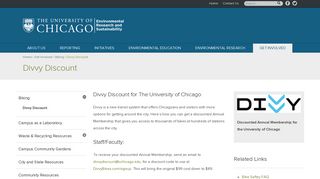 Divvy Discount | Sustainability at The University of Chicago