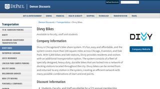 Divvy Bikes | Transportation | Demon Discounts | DePaul University ...
