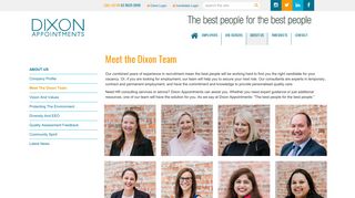 Meet the Team - Recruitment Agents | Dixon Appointments | Dixon ...