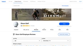 Working at Dixon Golf: Employee Reviews | Indeed.com