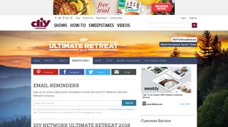 Sign Up for DIY Network Ultimate Retreat Reminders | DIY Network ...