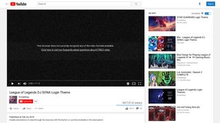 League of Legends DJ SONA Login Theme - YouTube