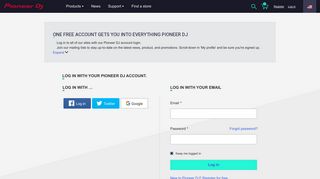 Your account - Pioneer DJ - Global