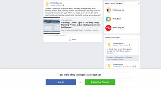 DJ Intelligence - Create a Client Login in seconds with a... | Facebook