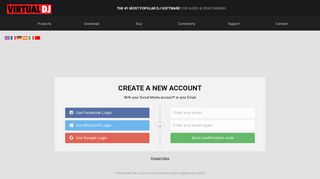 DJ Software - VirtualDJ - Create Account